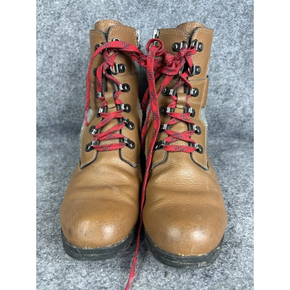 Sorel Boots‎ Youth Size 5 Brown Leather Felt Waterproof Lace Up Zip NY1942-224